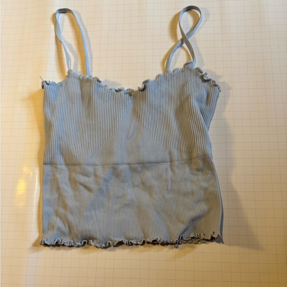 NUX Light Blue Ribbed Camisole NWOT